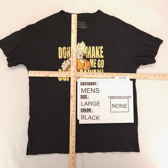 Dragon Ball Z Anime Crew Neck Graphic Casual T Shirt Adult Mens Size L Black - Picture 5 of 9